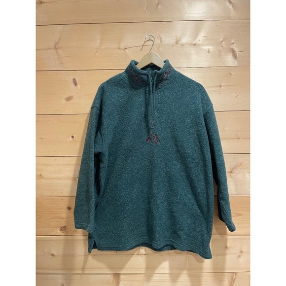 Victoria's Secret Tops - Vintage 90s Victoria’s Secret Country Quarter Zip Sherpa Oversized Small